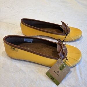 NWT Western Chief "Duck Skimmer" Yellow Waterproof Flats US 9